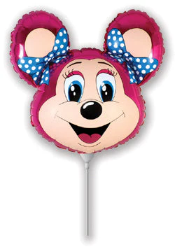 Airfill Only (Sticks Sold Separately) lolly Mouse Fuchsia Balloon