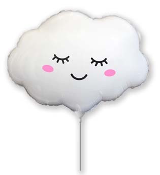 Airfill Only (Sticks Sold Separately) Mini Cloud Foil Balloon