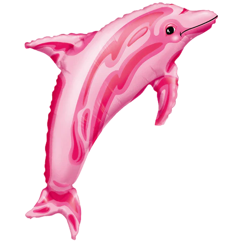 Airfill Only (Sticks Sold Separately) Mini Shape Pink Dolphin Balloon