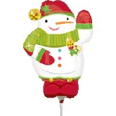 Airfill Only (Sticks Sold Separately) Mini Shape Shape Jolly Snowman Balloon