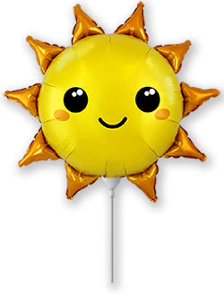 Airfill Only (Sticks Sold Separately) Mini Sun Foil Balloon