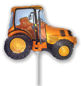 Airfill Only (Sticks Sold Separately) Yellow Tractor Balloon