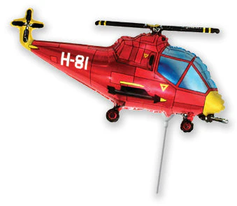 Airfill Only (Sticks Sold Separately) Red Helicopter Balloon