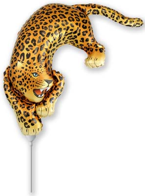 14" Airfill Only (Sticks Sold Separately) Savage Leopard Foil Balloon