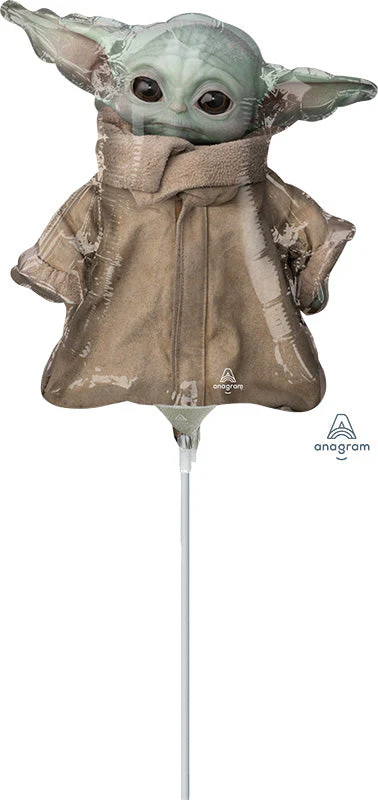 Airfill Only Yoda Star Wars Mandalorian Child Foil Balloon (Sticks Sold Separately)