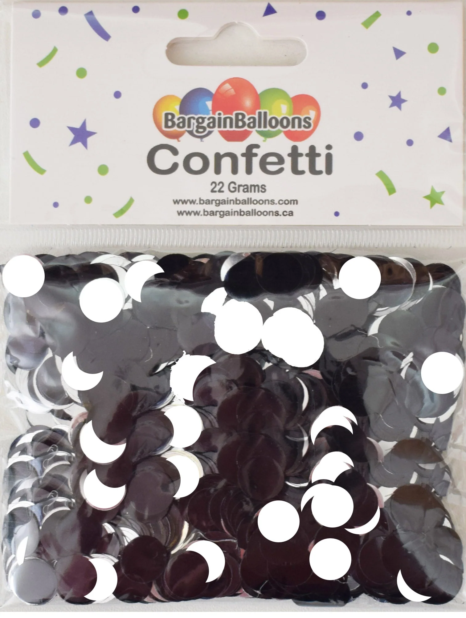 Balloon Confetti Dots 22 Grams Foil White And Black 1CM-Round