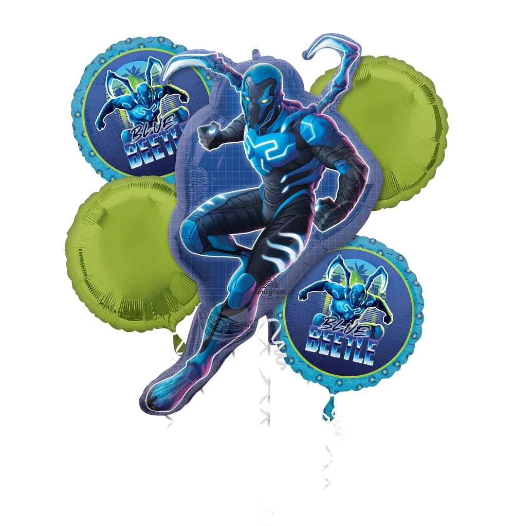 Bouquet Blue Beetle Foil Balloon