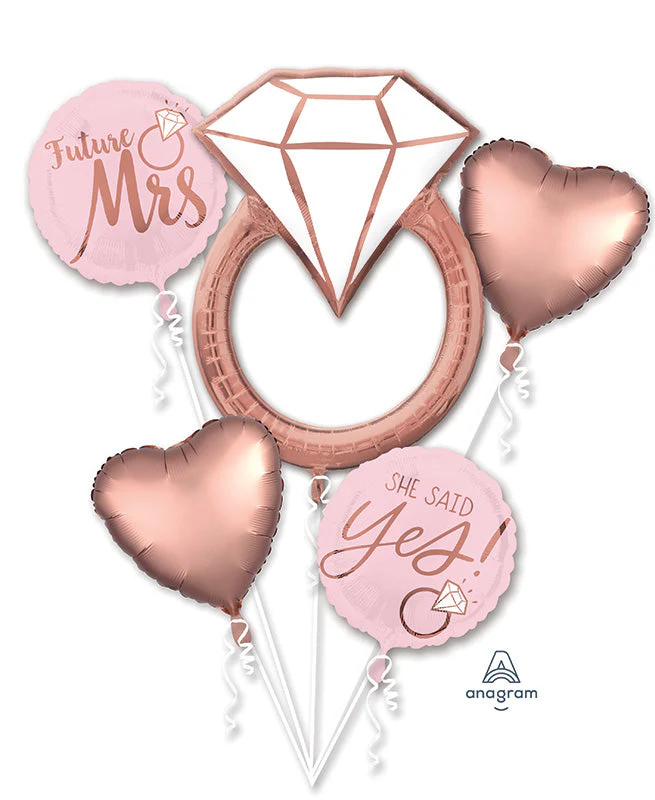 Bouquet Blush Wedding Foil Balloon