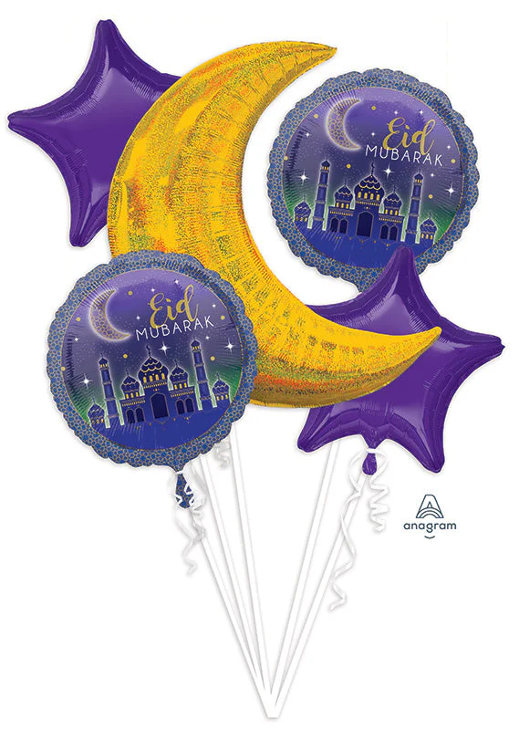 Bouquet EID Mubarak Foil Balloon
