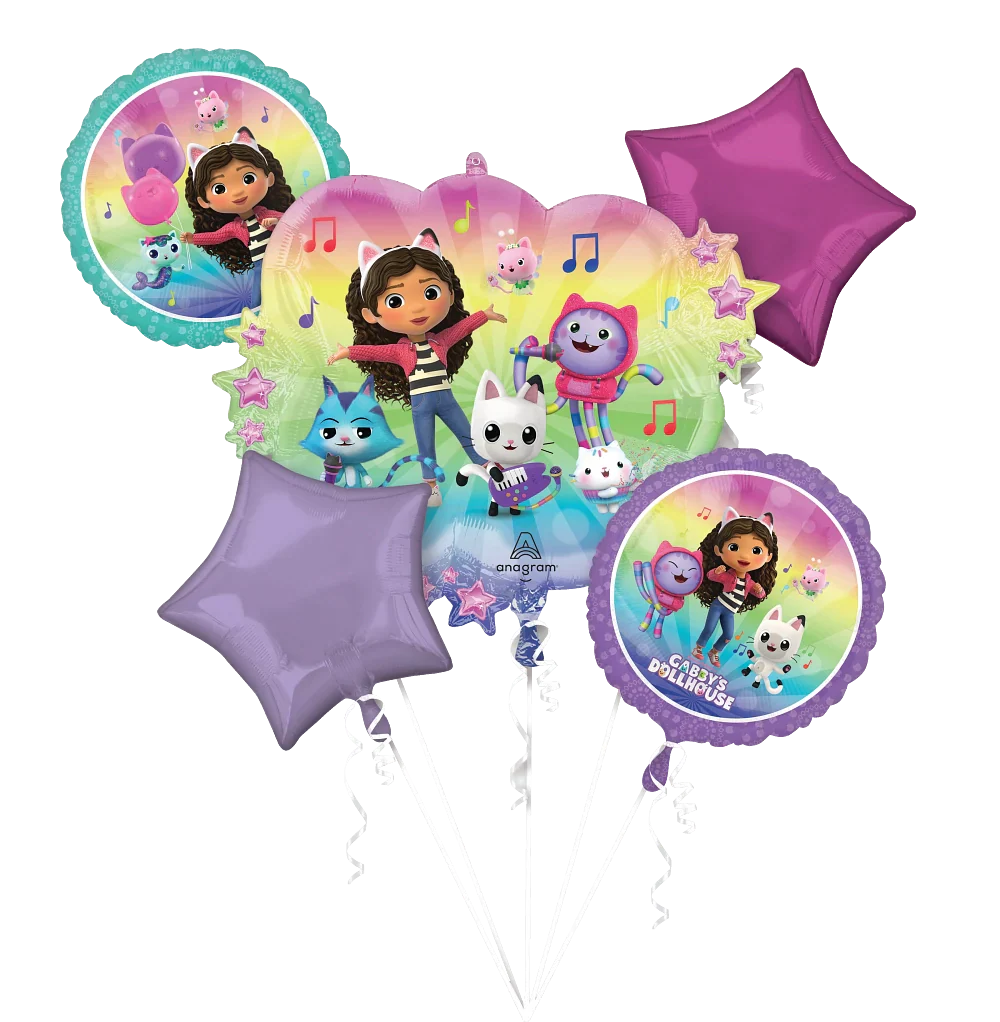 Bouquet Gabby's Dollhouse Foil Balloon