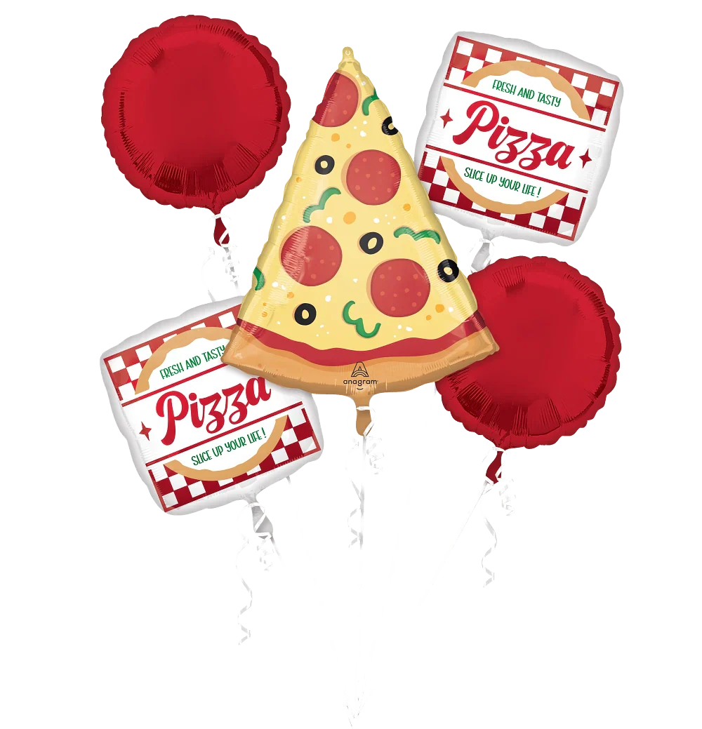 Bouquet Pizza Party Foil Balloon