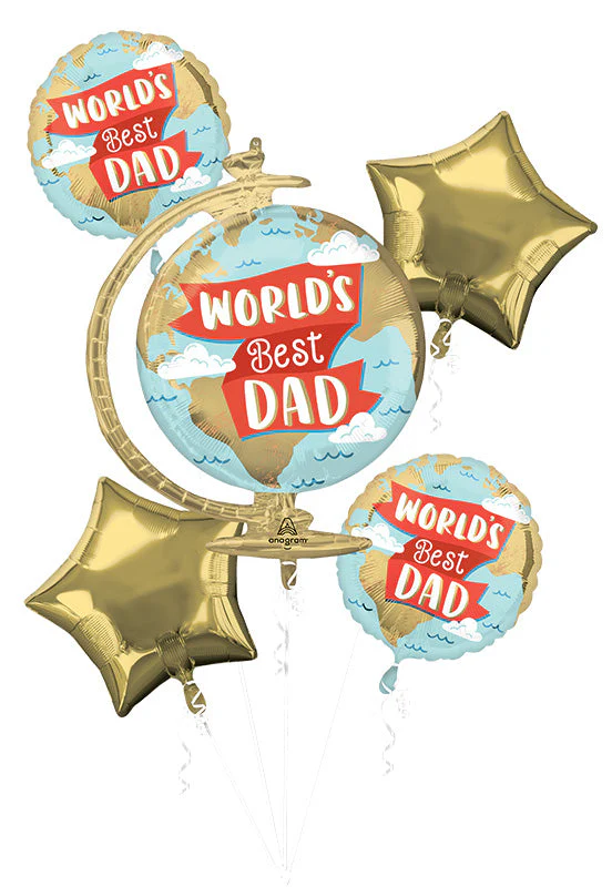 Bouquet World's Best Dad Bouquet Foil Balloon