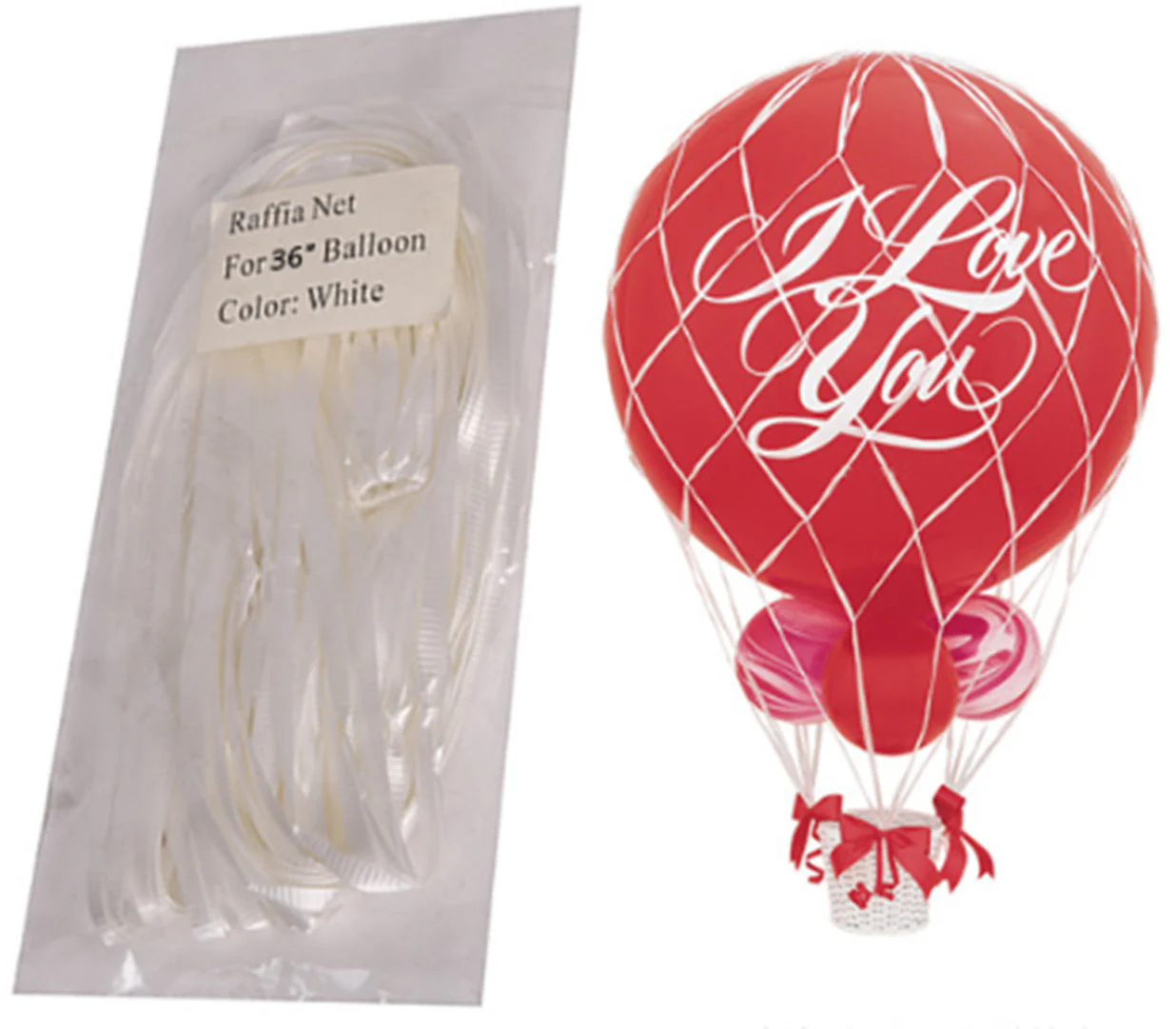 36" Raffia Balloon Net (1 Per Bag)
