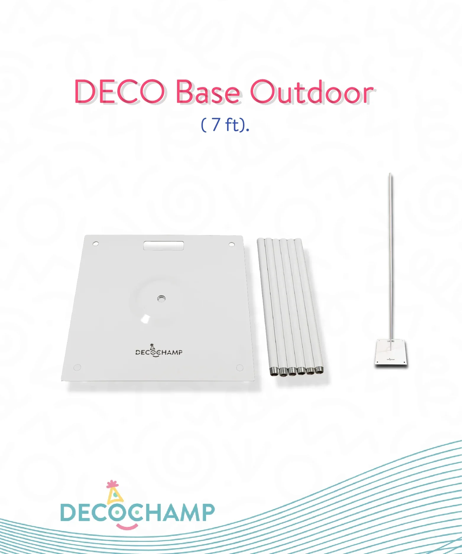 Decochamp Decobase 24" X 24" Heavy Weight Metal Outdoor Use - Image 2