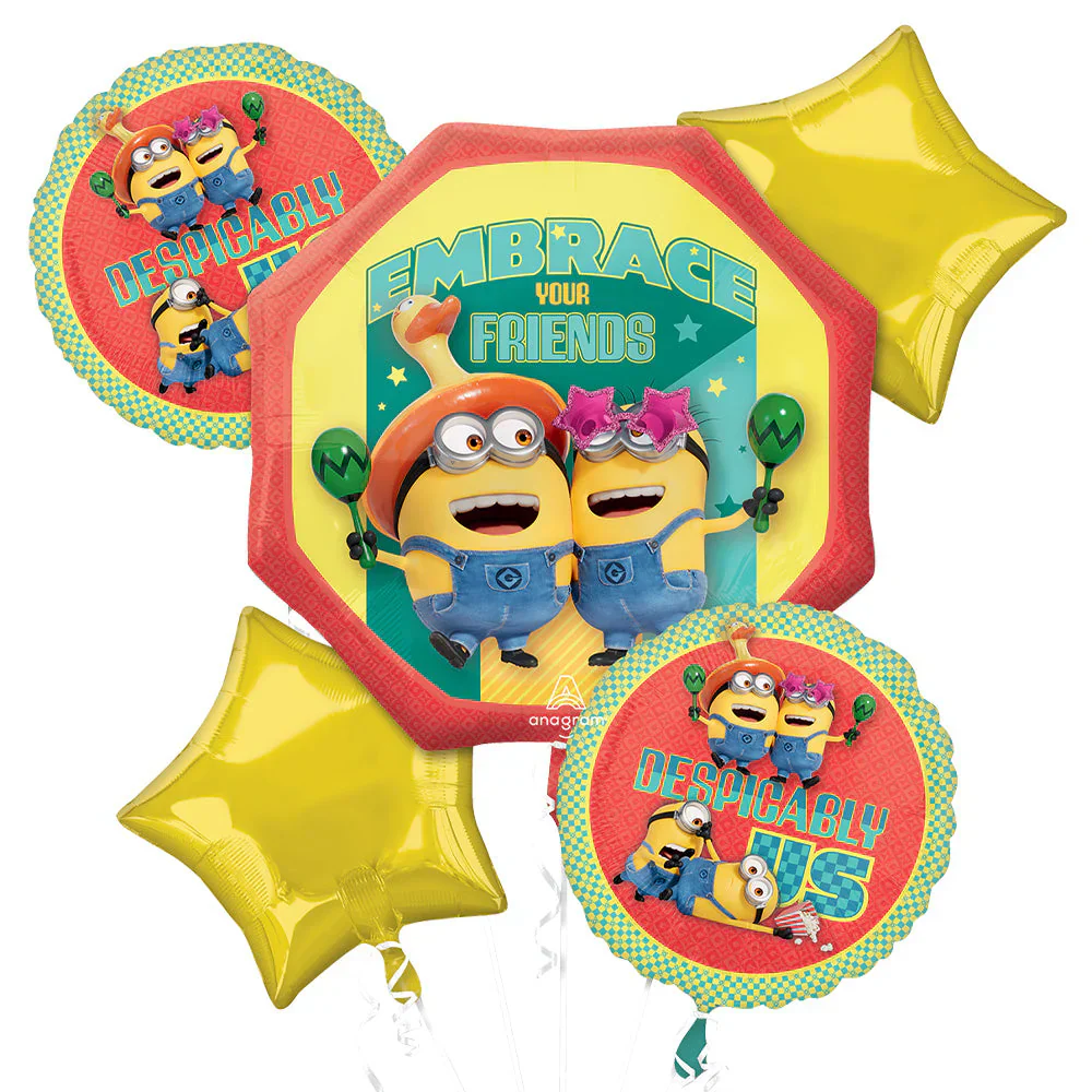 Despicable Me 4 Bouquet Foil Balloon