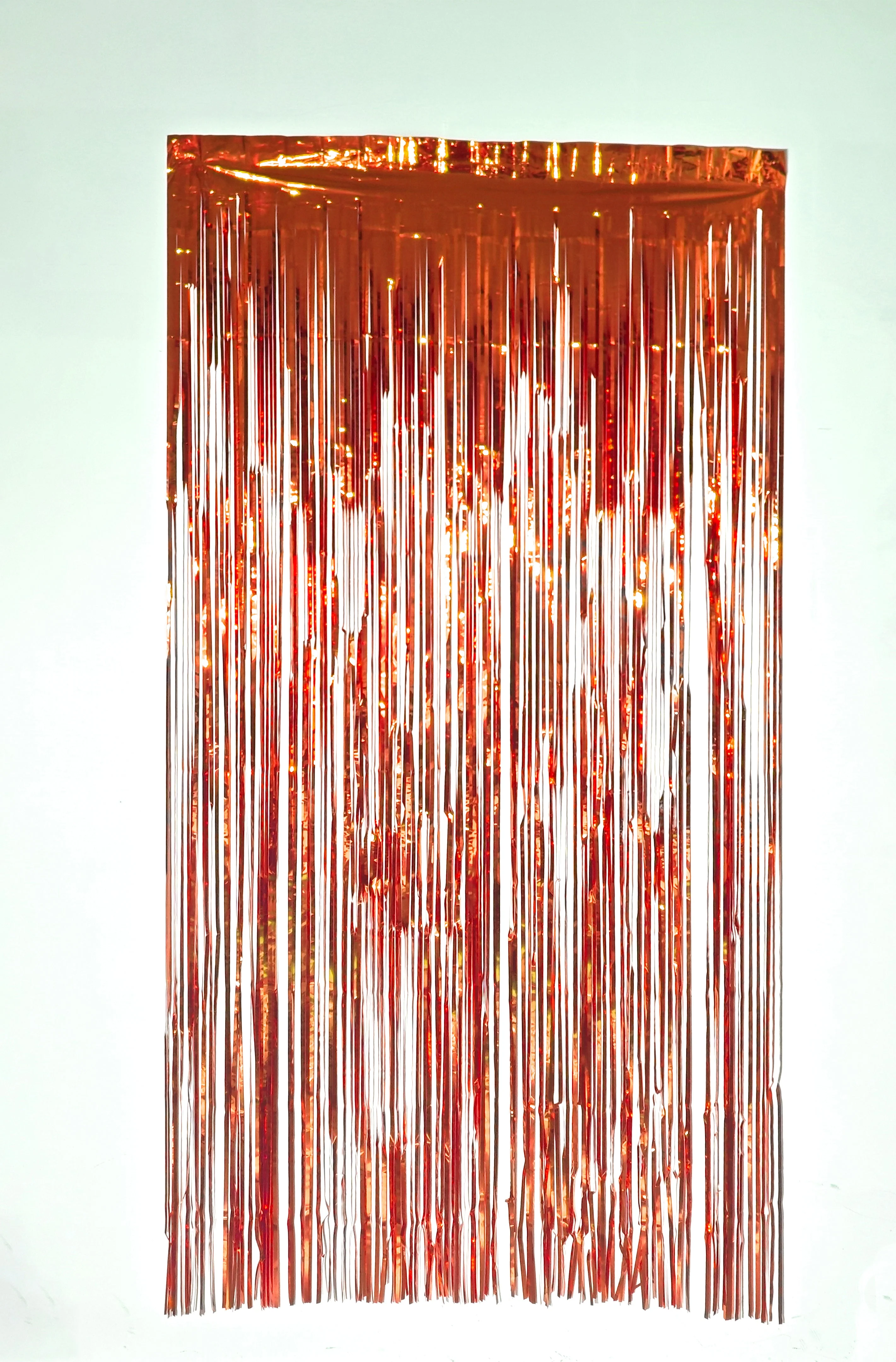6.5 Feet x 3.25 Feet Foil Fringe Tinsel Curtain Backdrop MylarGram Red