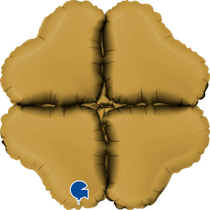 12" (15" Deflated) Standup Base Hearts Mini Satin Gold Foil Balloon