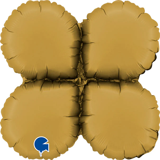 13" (17" Deflated) Standup Base Drops MiniSatin Gold Foil Balloon