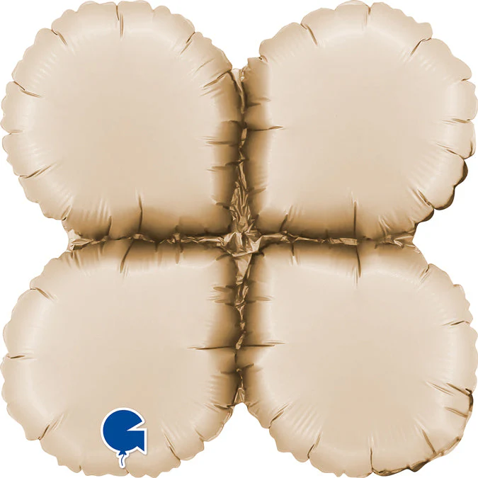19" (26" Deflated) Standup Base Drops MediumSatin Cream Foil Balloon