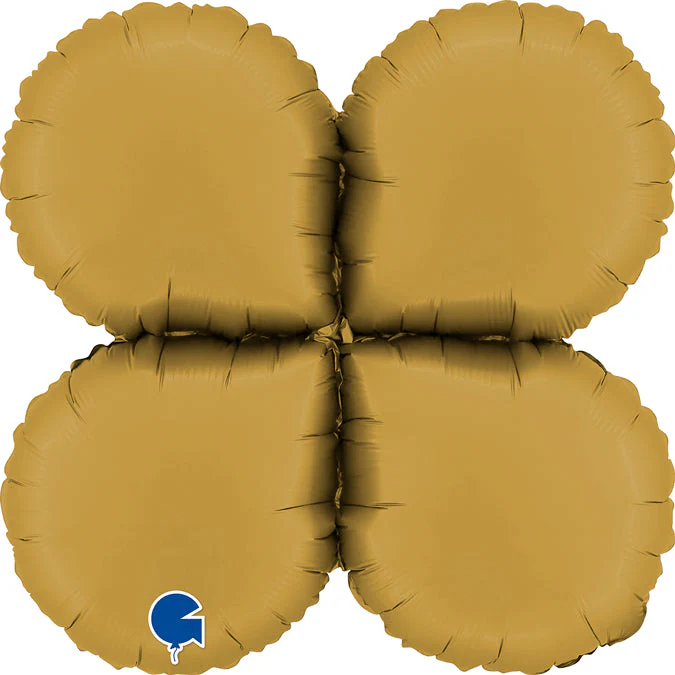 19" (26" Deflated) Standup Base Drops Medium Satin Gold Foil Balloon