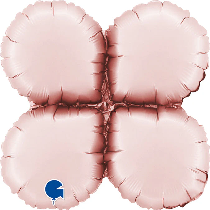 26" (36" Deflated) Standup Base Drops Maxi Satin Pastel Pink Foil Balloon