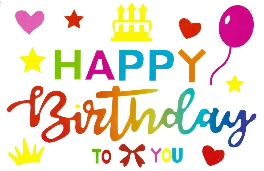 Sticker Set Happy Birthday Colored Set (30X20CM)