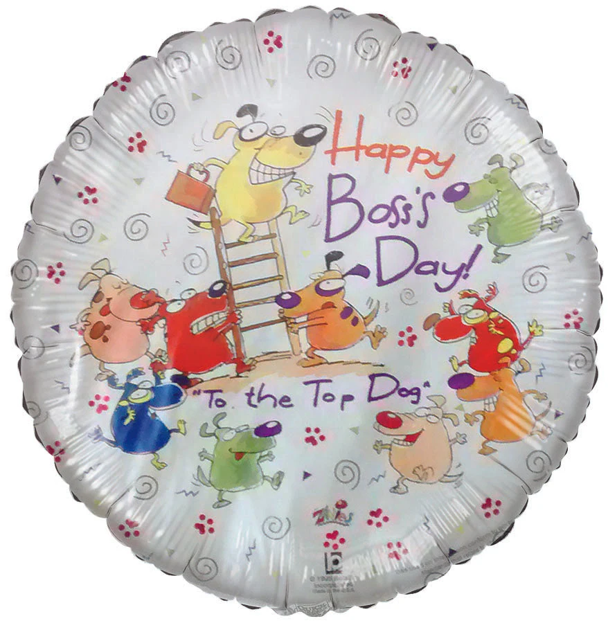 Happy Boss' Day "To the top Dog" Airfill Only (Sticks Sold Separately) Balloon