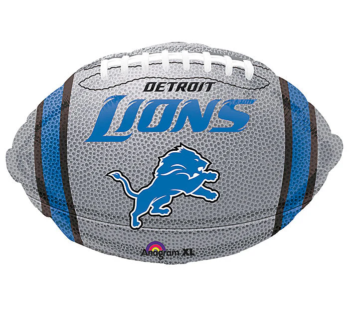Junior Shape Detroit Lions NFL Football Team Colors Balloon Packaged