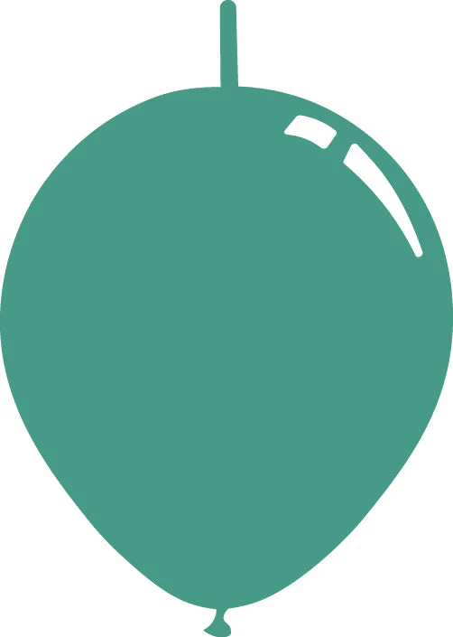 11" Standard Aqua Blue (Aquamarine) Decomex Linking Latex Balloons (100 Per Bag)