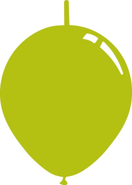 11" Deco Bright Lime Decomex Linking Latex Balloons (100 Per Bag)