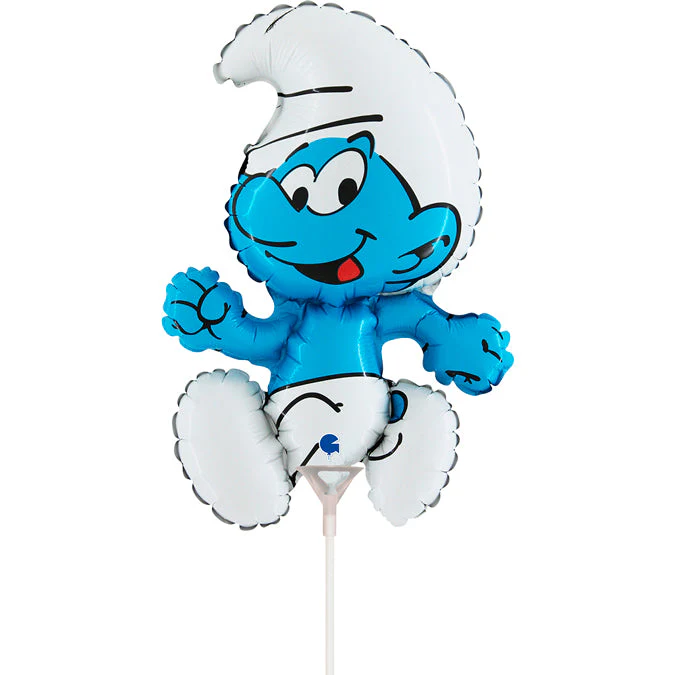 14" Airfill Only Smurfs Puffo mini Foil Balloon (Sticks Sold Separately)