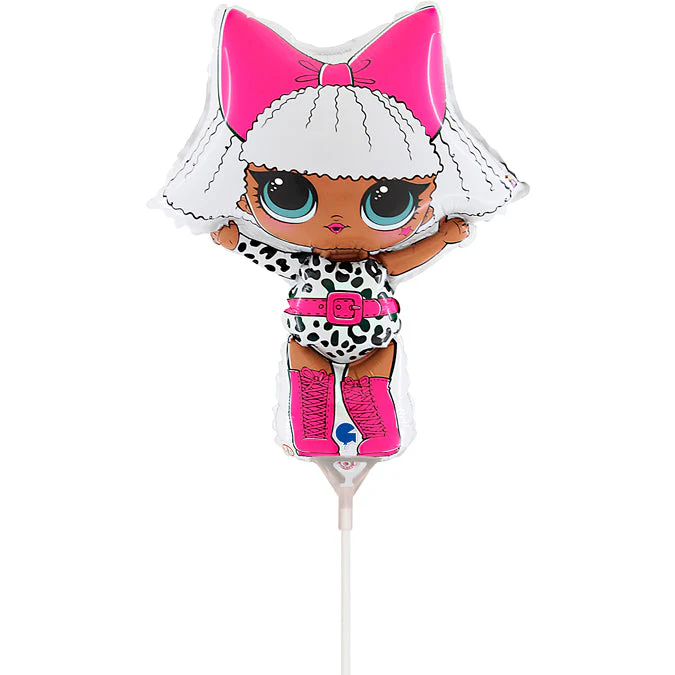 16" Airfill Only LOL Surprise Diva mini Foil Balloon (Sticks Sold Separately)