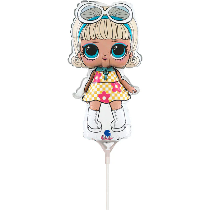 16" Airfill Only LOL Surprise Go Go Girl mini Foil Balloon (Sticks Sold Separately)