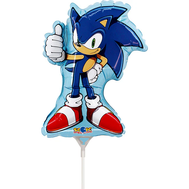 Airfill Only Sonic the Hedgehog mini Foil Balloon (Sticks Sold Separately)