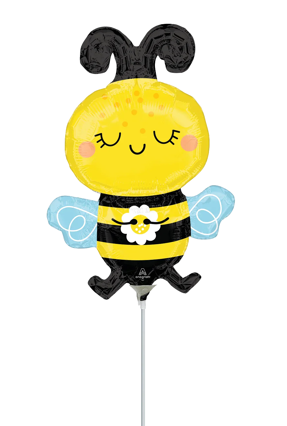 Mini Airfill Only (Sticks Sold Separately) Happy Bee Foil Balloon