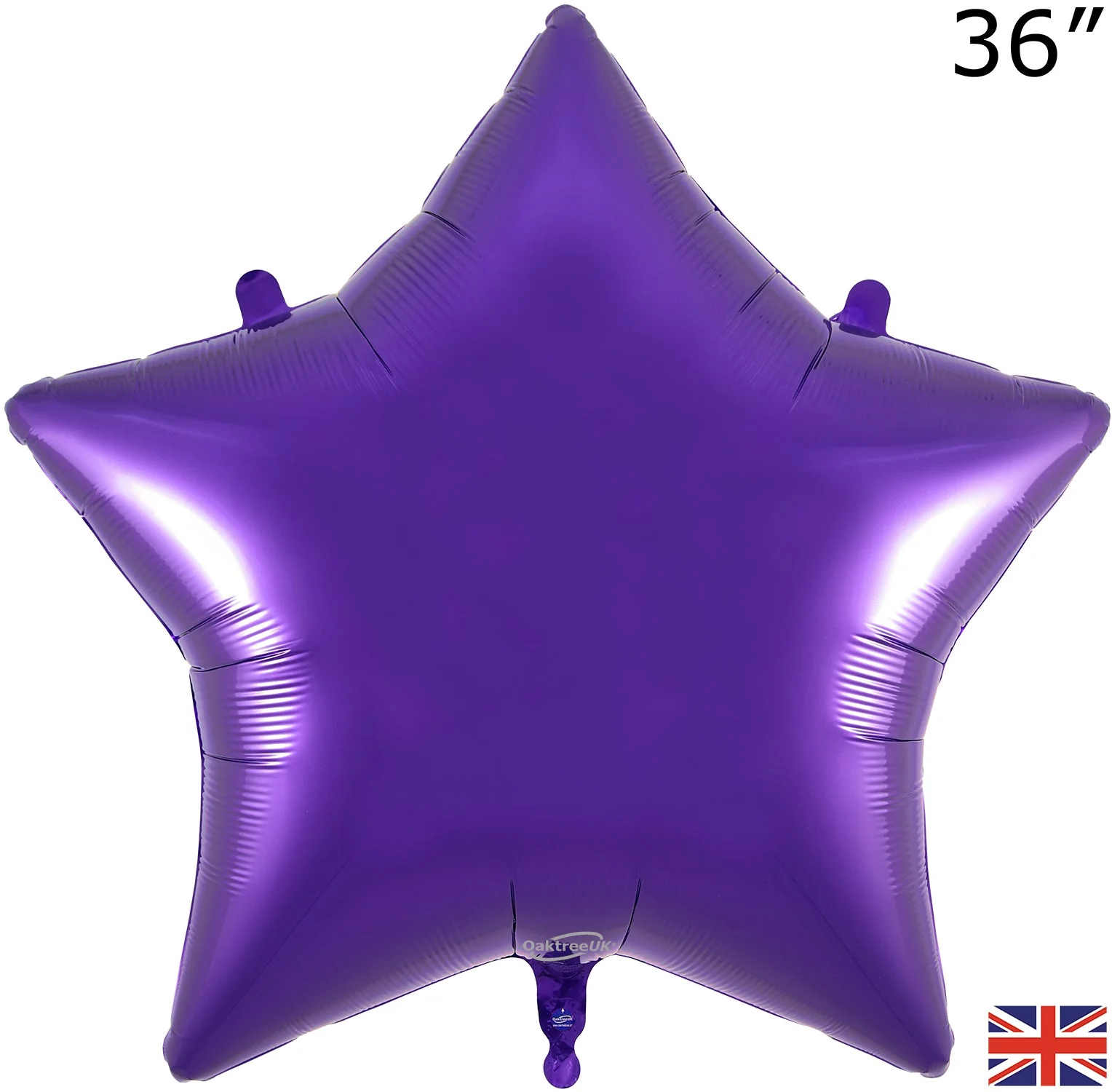 36" Oaktree Brand Purple Star Foil Balloon