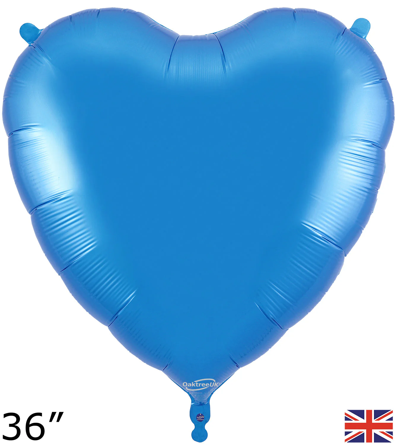 36" Oaktree Brand Blue Heart Foil Balloon