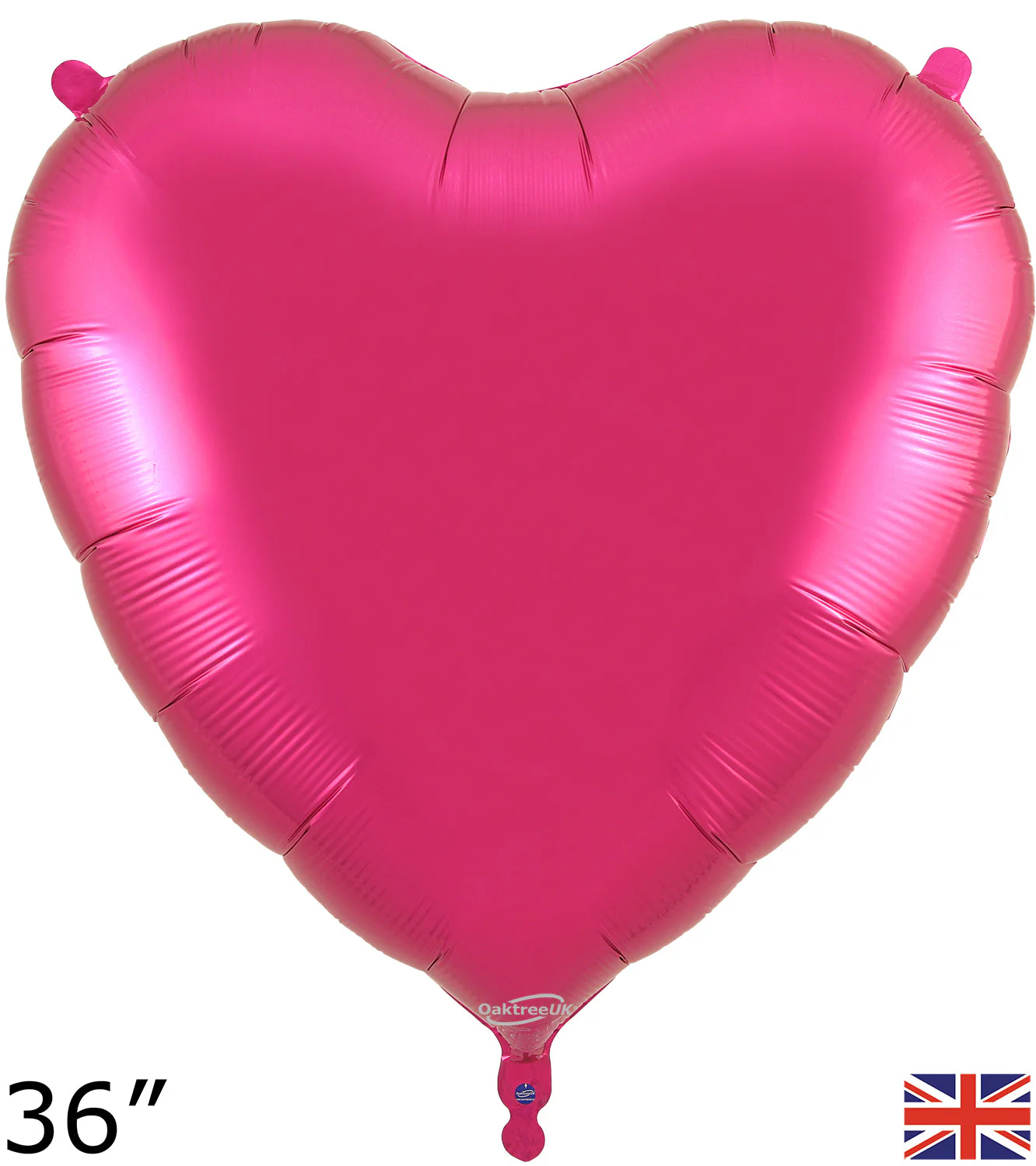 36" Oaktree Brand Fuchsia Heart Foil Balloon