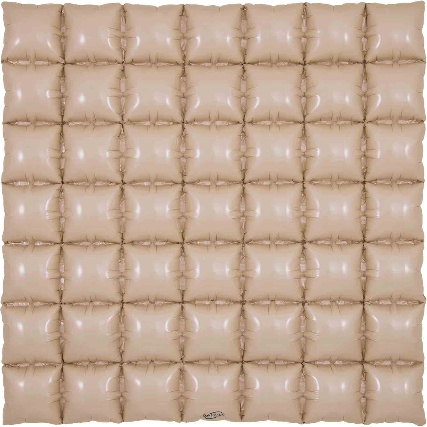 36" Inflated (7x7 Squares per 36") Matte Nude Squares Waffle Wall Foil Balloon