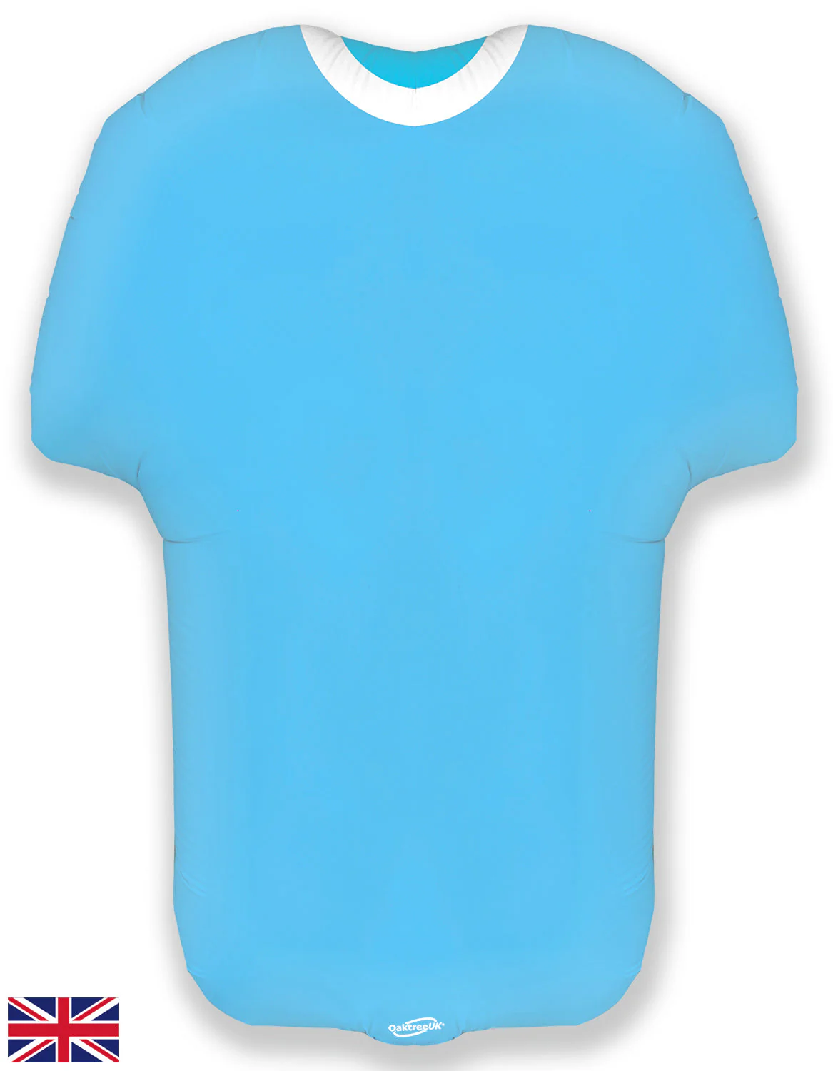 24" Shape Sports Shirt Light Blue Metallic Foil Balloon
