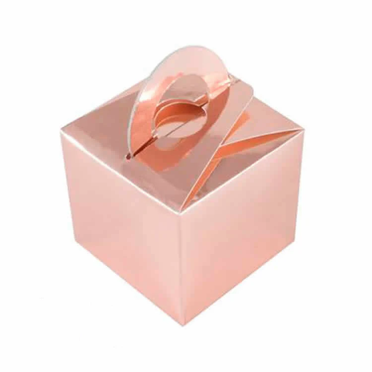 Empty Paper Gift Box For Making Balloon Weights-Rose Gold