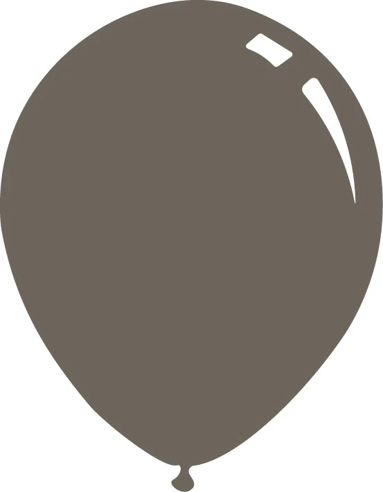 9" Deco Pebble Grey (Lead Grey) Decomex Latex Balloons (100 Per Bag)