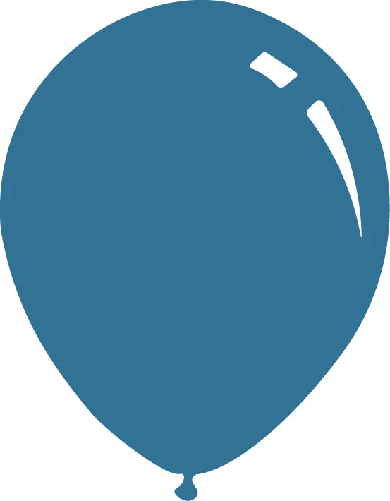 9" Deco Dusty Blue Decomex Latex Balloons (100 Per Bag)