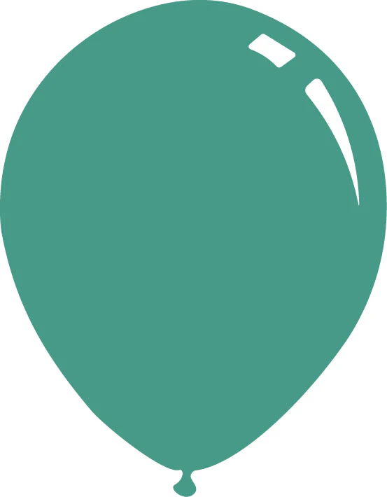 12" Standard Aqua Blue (Aquamarine) Decomex Latex Balloons (100 Per Bag)