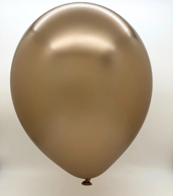 16"-18" Inflated Decomex Luster Latex Balloons (25 Per Bag) Golden - Image 2