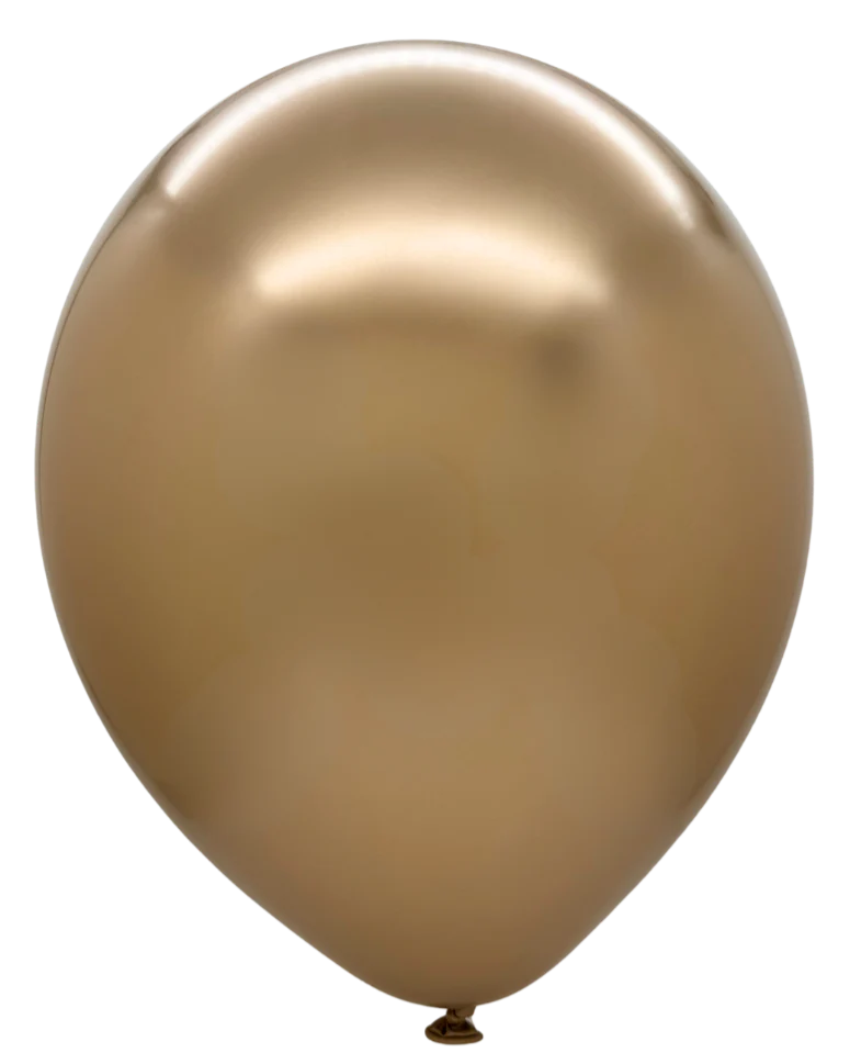 16"-18" Inflated Decomex Luster Latex Balloons (25 Per Bag) Golden - Image 3