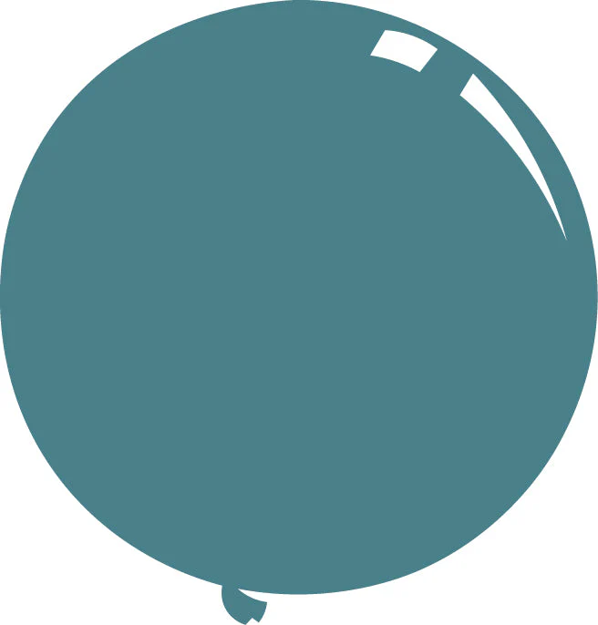 36" Standard Carolina Blue (Blue Glass) Decomex Latex Balloons (5 Per Bag)