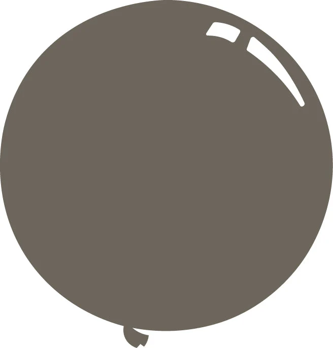 36" Deco Pebble Grey (Lead Grey) Decomex Latex Balloons (5 Per Bag)
