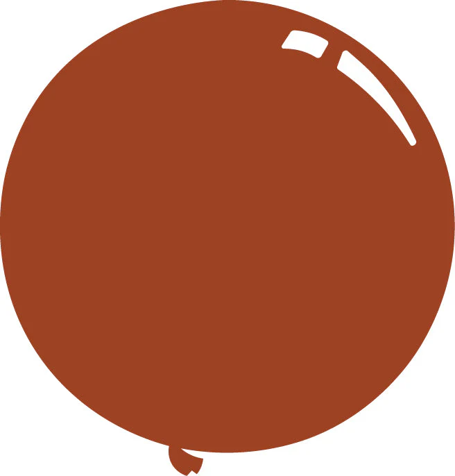 36" Deco Cider Orange (Rust Orange) Decomex Latex Balloons (5 Per Bag)