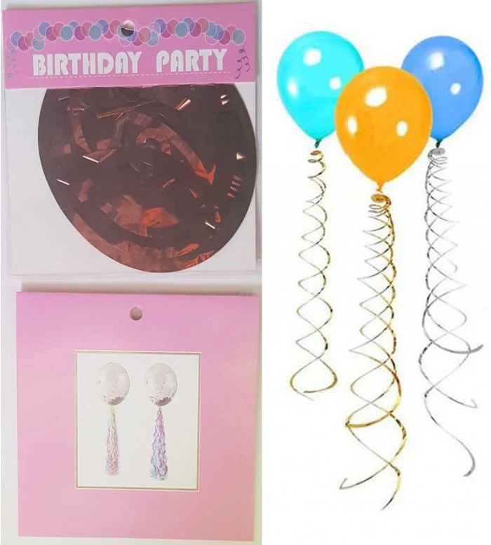 Rose Gold Spiral Balloon Tail